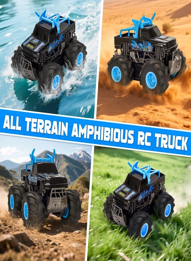 BainGesk Waterproof Remote Control Monster Truck Toys, 1:16 RC Car, 2.4GHz 4WD All Terrain Car Toys with 2 Rechargeable Batteries, Off-Road Truck Gifts for 6, 7, 8, 9, 10, 11, 12 Year Old Boys - Image 3